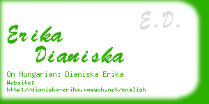 erika dianiska business card